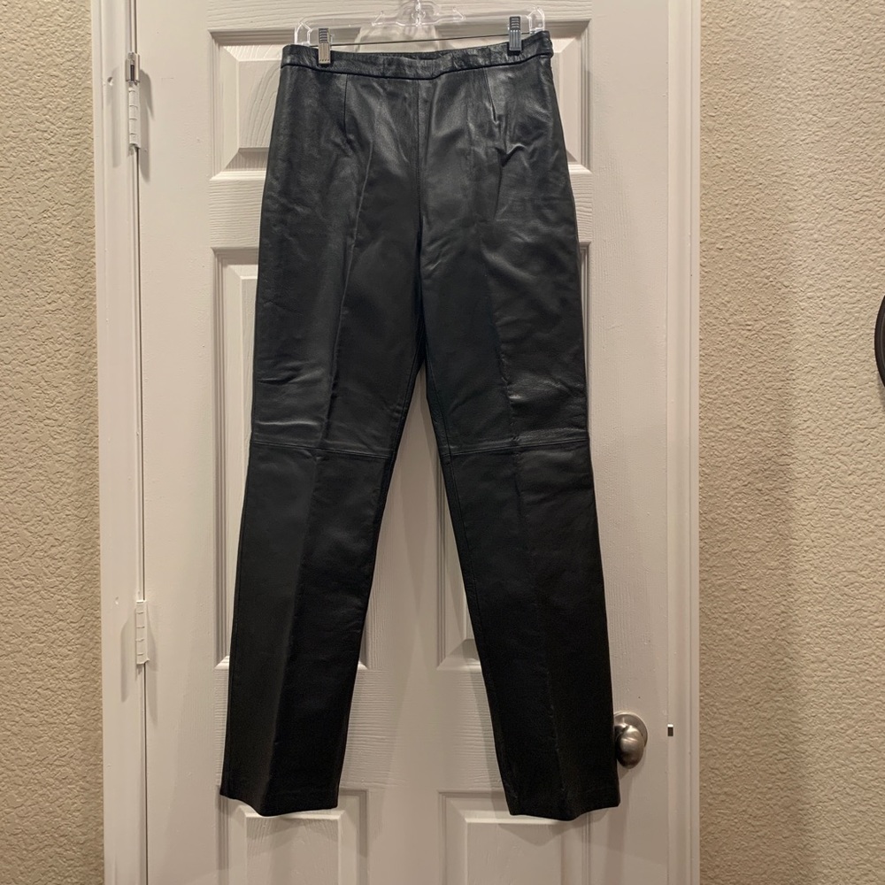 Vtg Clio Patchwork Leather Pants - image 1